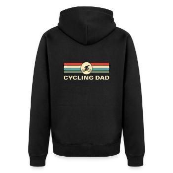 Papa cycliste Fahrrad Vélo Papa Rétro - Veste à capuche bio Premium Unisexe - noir - Dos - Nico (187cm)