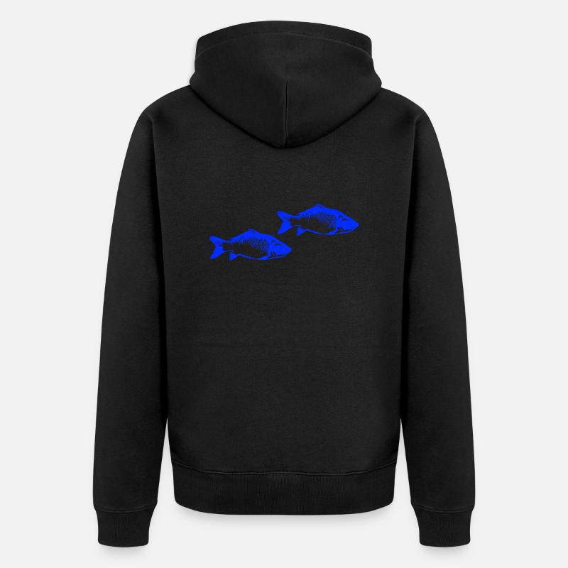 Poissons - Veste à capuche bio Premium Unisexe - noir