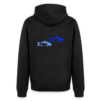Poissons 2 - Veste à capuche bio Premium Unisexe - noir - Dos - Nico (187cm)