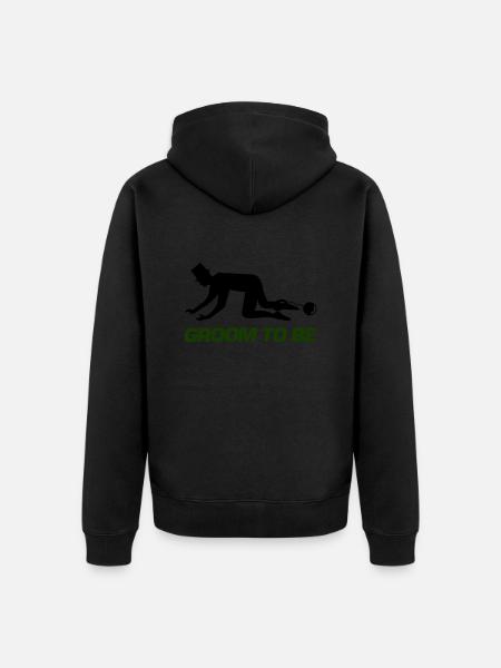 groom to be - Unisex Premium Organic Zip Hoodie - black