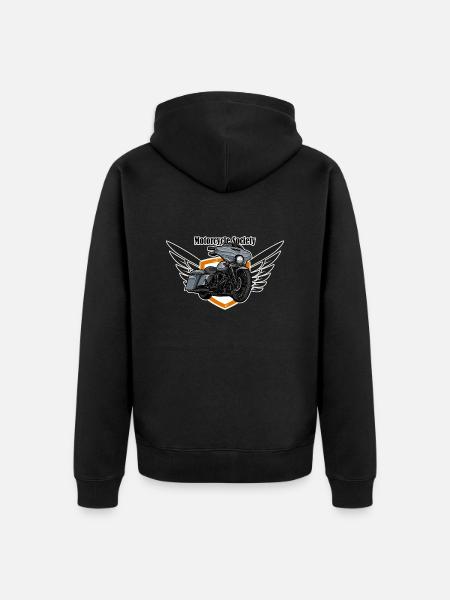 Chopper // Custom // Motorcycle - Unisex Premium Organic Zip Hoodie - black
