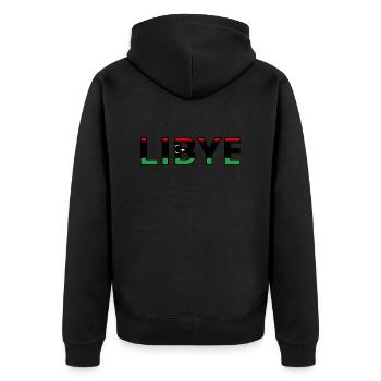 Drapeau Libye - Veste à capuche bio Premium Unisexe - noir - Dos - Nico (187cm)