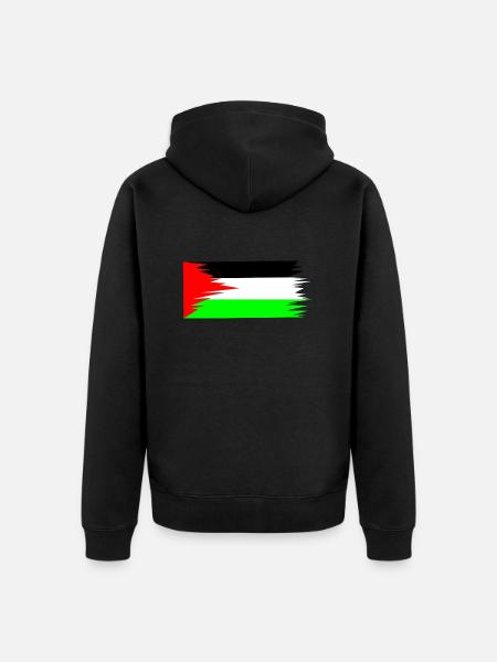 Palestine Flag - Unisex Premium Bio Zip Hoodie - Schwarz
