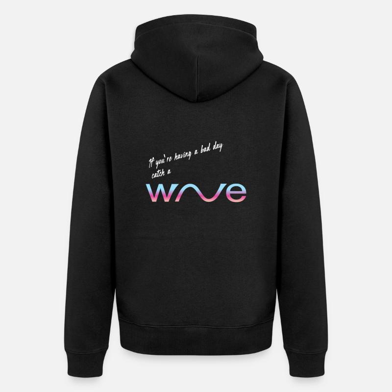 Attrapez une vague - Veste à capuche bio Premium Unisexe - noir