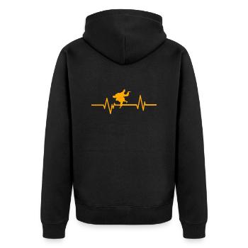 Battements de cœur du judo - Veste à capuche bio Premium Unisexe - noir - Dos - Nico (187cm)