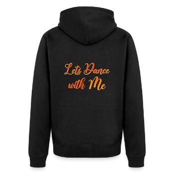 Lasst uns tanzen - Unisex Premium Bio Zip Hoodie - Schwarz - Hinten - Nico (187cm)