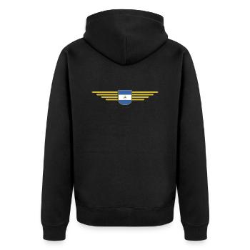Nicaragua T-Shirt Design - Unisex Premium Bio Zip Hoodie - Schwarz - Hinten - Nico (187cm)