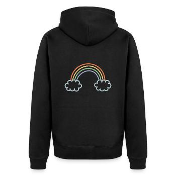 Teint arc-en-ciel - Veste à capuche bio Premium Unisexe - noir - Dos - Nico (187cm)