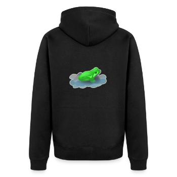Grenouille - Veste à capuche bio Premium Unisexe - noir - Dos - Nico (187cm)