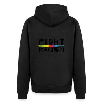 Lutter contre le racisme - Veste à capuche bio Premium Unisexe - noir - Dos - Nico (187cm)