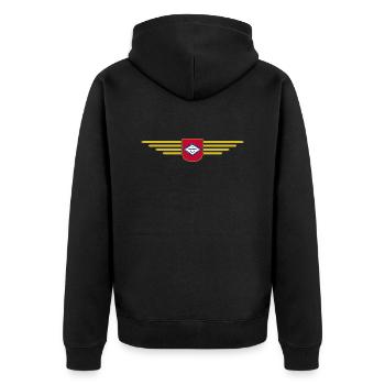 Arkansas Fan T-Shirt – Nature & Culture - Unisex Premium Organic Zip Hoodie - black - Back - Nico (187cm)