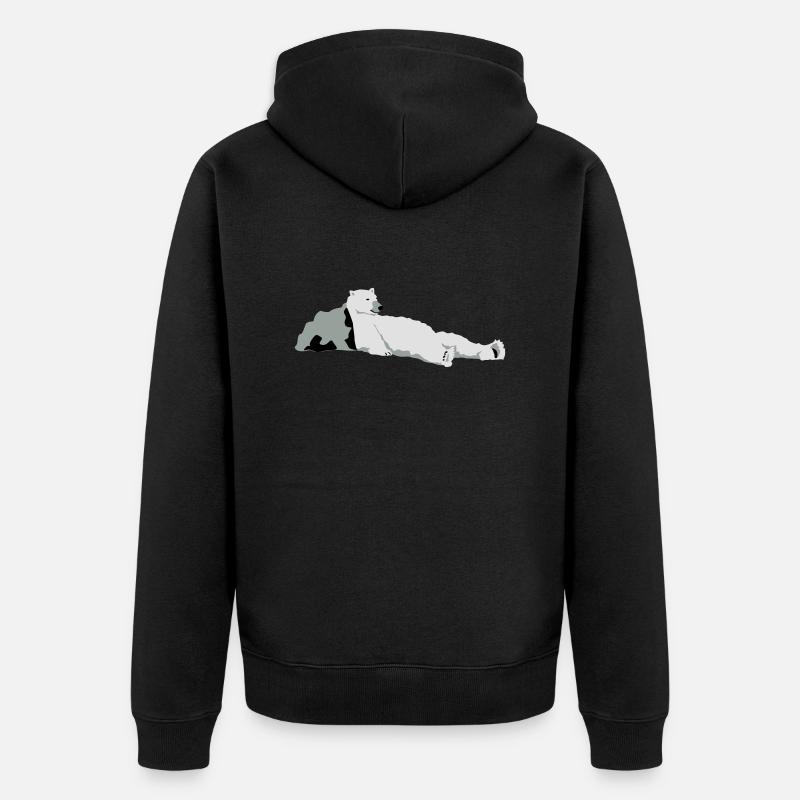 Eisbär - Unisex Premium Bio Zip Hoodie - Schwarz