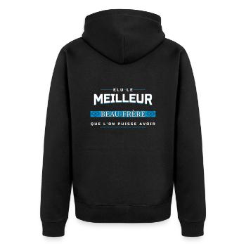 meilleur beau-frere - Veste à capuche bio Premium Unisexe - noir - Dos - Nico (187cm)
