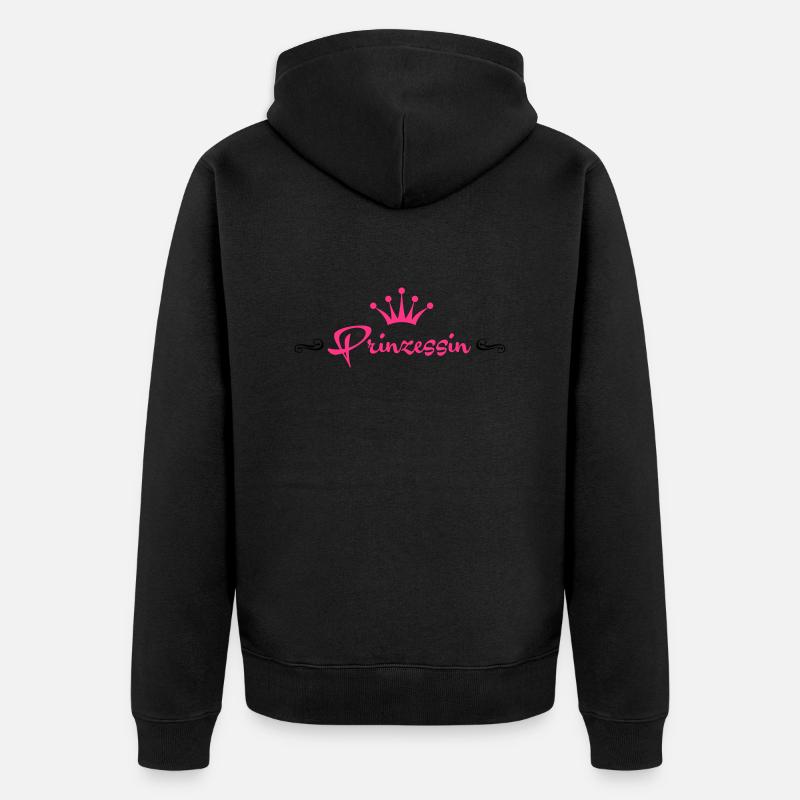 Märchenprinzessin - Unisex Premium Bio Zip Hoodie - Schwarz