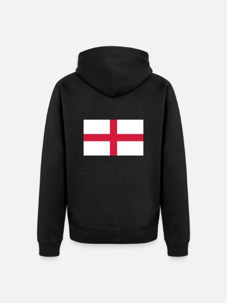 England - Unisex Premium Organic Zip Hoodie - black