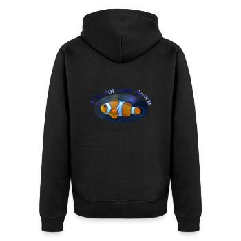 Clown - Unisex Premium Bio Zip Hoodie - Schwarz - Hinten - Nico (187cm)