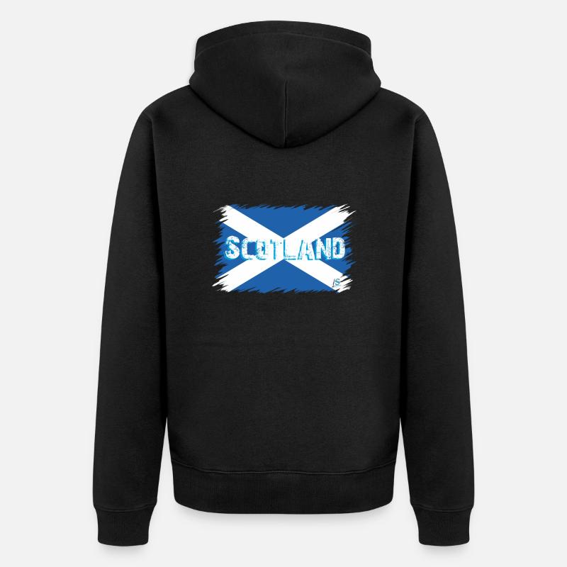 Schottische Flagge 2 - Unisex Premium Bio Zip Hoodie - Schwarz