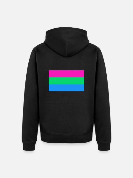 LGBT Polysexual - Unisex Premium Organic Zip Hoodie - black