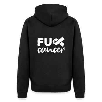 Cancer boucle cancer du sein - Veste à capuche bio Premium Unisexe - noir - Dos - Nico (187cm)