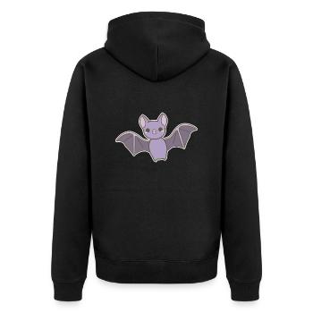 Chauve-souris - Veste à capuche bio Premium Unisexe - noir - Dos - Nico (187cm)