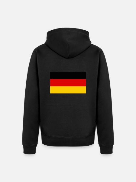 Drapeau Allemagne / German Flag - Unisex Premium Organic Zip Hoodie - black
