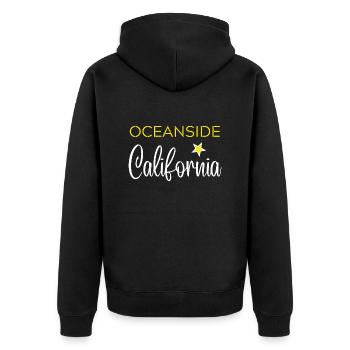 Oceanside California - Veste à capuche bio Premium Unisexe - noir - Dos - Nico (187cm)