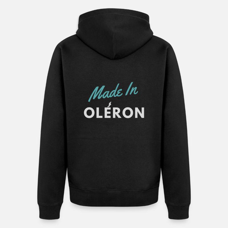 Made in Oléron - Veste à capuche bio Premium Unisexe - noir