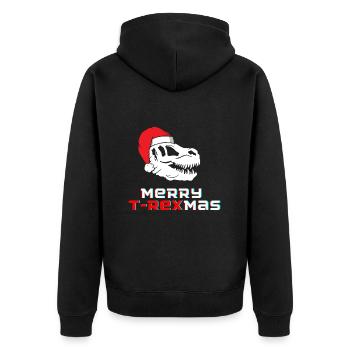 Joyeux T-Rexmas - Veste à capuche bio Premium Unisexe - noir - Dos - Nico (187cm)