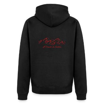 Logo Canale YouTube - Unisex Premium Bio Zip Hoodie - Schwarz - Hinten - Nico (187cm)