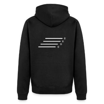 Bitcoin Trading Crypto Stocks - Veste à capuche bio Premium Unisexe - noir - Dos - Nico (187cm)
