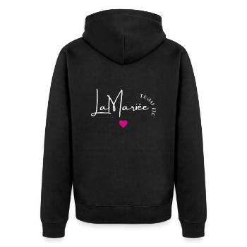 Team de la mariée - Veste à capuche bio Premium Unisexe - noir - Dos - Nico (187cm)