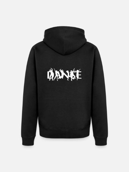 Dancing Dance Music - Unisex Premium Organic Zip Hoodie - black