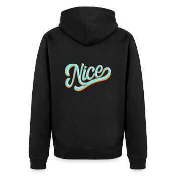 Nice - Veste à capuche bio Premium Unisexe - noir - Dos - Nico (187cm)