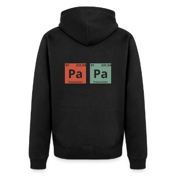 Papa tableau périodique - Veste à capuche bio Premium Unisexe - noir - Dos - Nico (187cm)