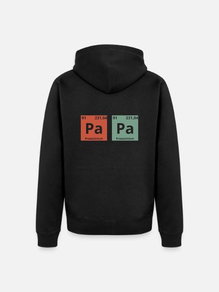 Dad Periodic Table - Unisex Premium Organic Zip Hoodie - black
