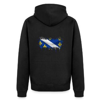 Bosnie-Herzégovine europe sarajavo drapeau mostar - Veste à capuche bio Premium Unisexe - noir - Dos - Nico (187cm)