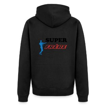 SUPER Frère - Veste à capuche bio Premium Unisexe - noir - Dos - Nico (187cm)