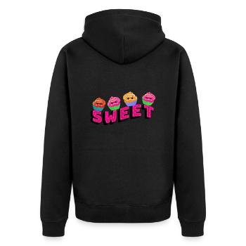Cupcakes mignons - Veste à capuche bio Premium Unisexe - noir - Dos - Nico (187cm)