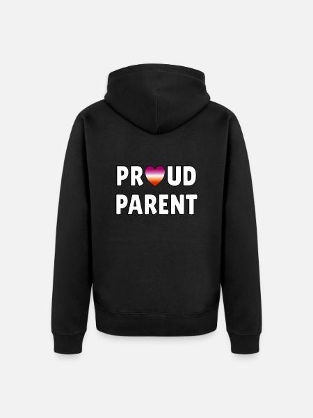Stolze Eltern Lesben-Flagge - Unisex Premium Bio Zip Hoodie - Schwarz