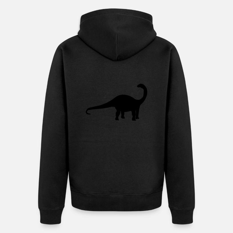 Dinosaurier Apatosaurus - Unisex Premium Bio Zip Hoodie - Schwarz
