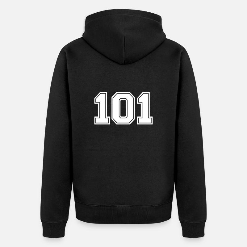 101 - Veste à capuche bio Premium Unisexe - noir