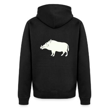 sanglier - Veste à capuche bio Premium Unisexe - noir - Dos - Nico (187cm)