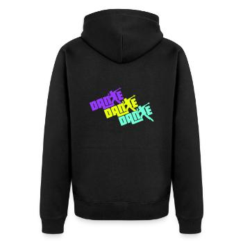Dance Text Dancing Man Silhouette Party Music - Unisex Premium Organic Zip Hoodie - black - Back - Nico (187cm)