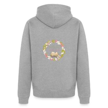 La gloire de la saison - Veste à capuche bio Premium Unisexe - gris chiné - Dos - Nico (187cm)