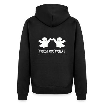 fantômes : trick or treat - Veste à capuche bio Premium Unisexe - noir - Dos - Nico (187cm)