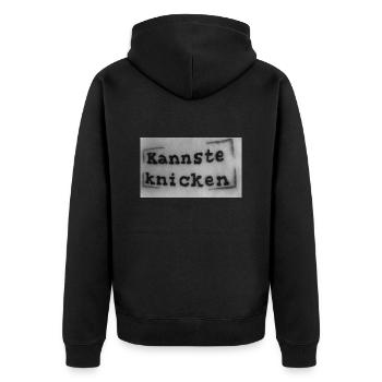 IMG 20231020 WA0004 - Unisex Premium Bio Zip Hoodie - Schwarz - Hinten - Nico (187cm)
