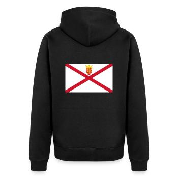 Jersey - Unisex Premium Bio Zip Hoodie - Schwarz - Hinten - Nico (187cm)