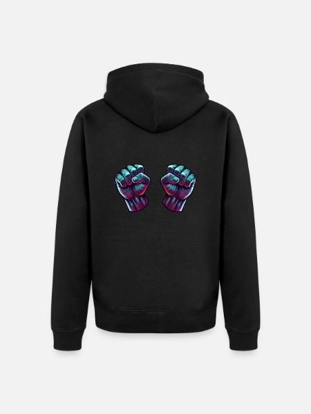 faust comic 2 - Unisex Premium Bio Zip Hoodie - Schwarz