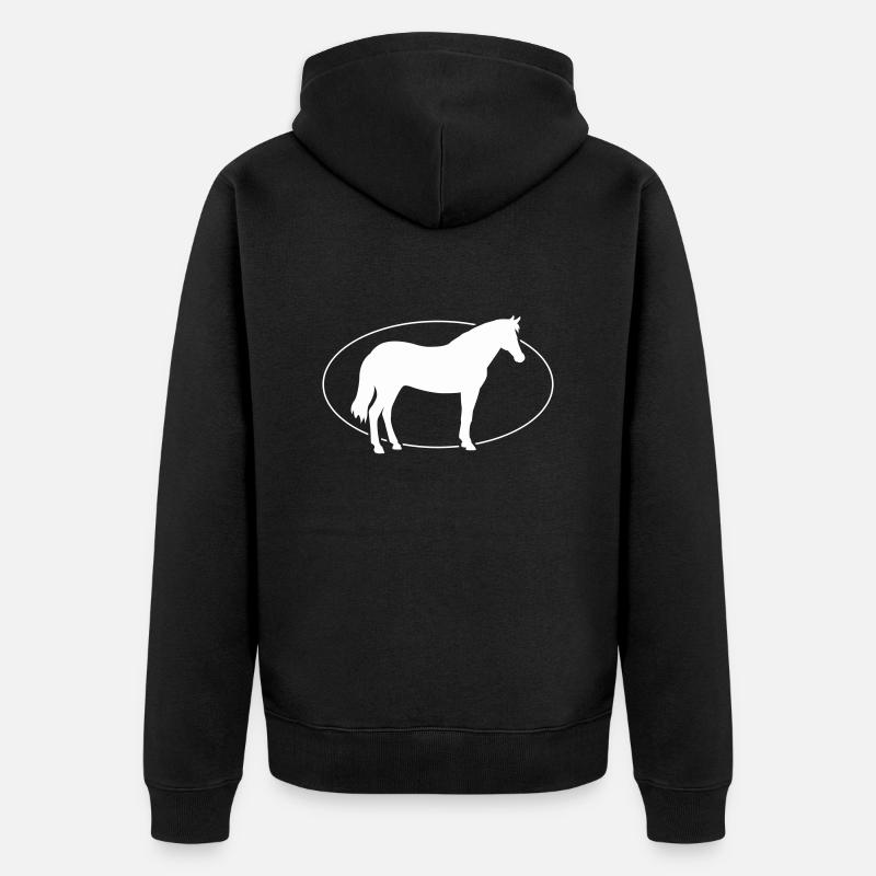 Pferd Cheval - Veste à capuche bio Premium Unisexe - noir