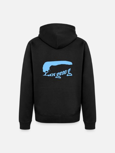 Langeoog Tattoo - Unisex Premium Organic Zip Hoodie - black